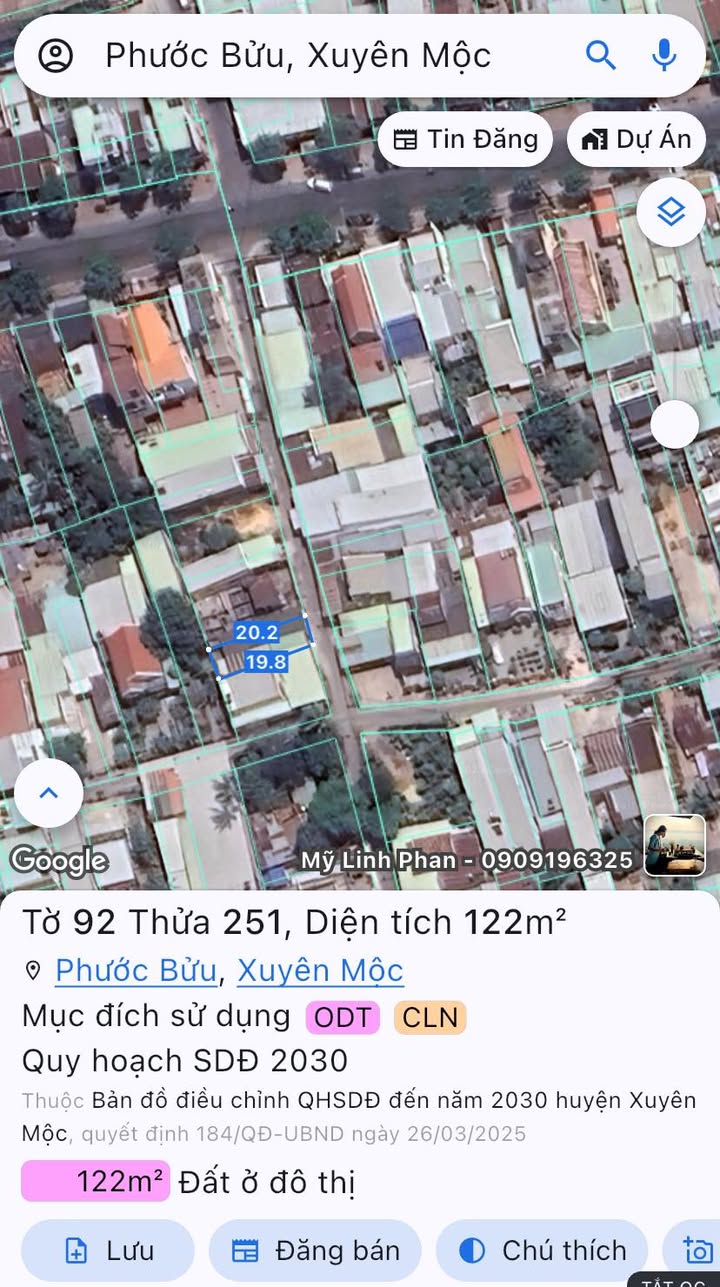 Lô đất Phước Bửu, Hồ Tràm 120m² giá 1.95 tỷ - Đường nhựa thông thoáng, dân cư đông đúc!