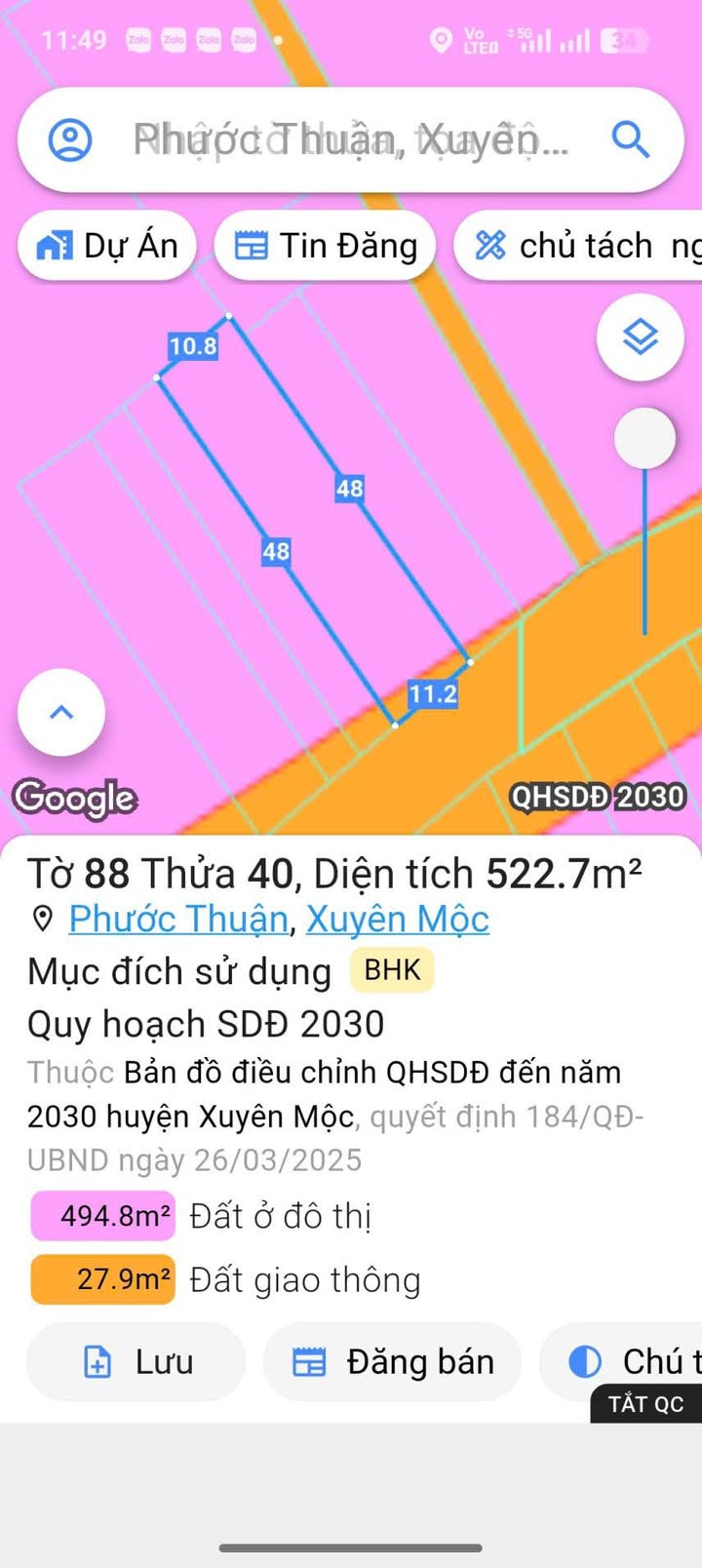 Đất nền Hồ Tràm Bà Rịa - Vũng Tàu 5184m² chỉ 3.5 tỷ - Cơ hội đầu tư tuyệt vời!