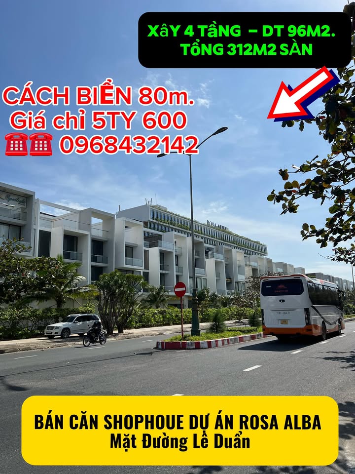 Shophouse Rosa Alba Phú Yên 96m² giá 5.6 tỷ - Đầu tư lý tưởng gần biển!