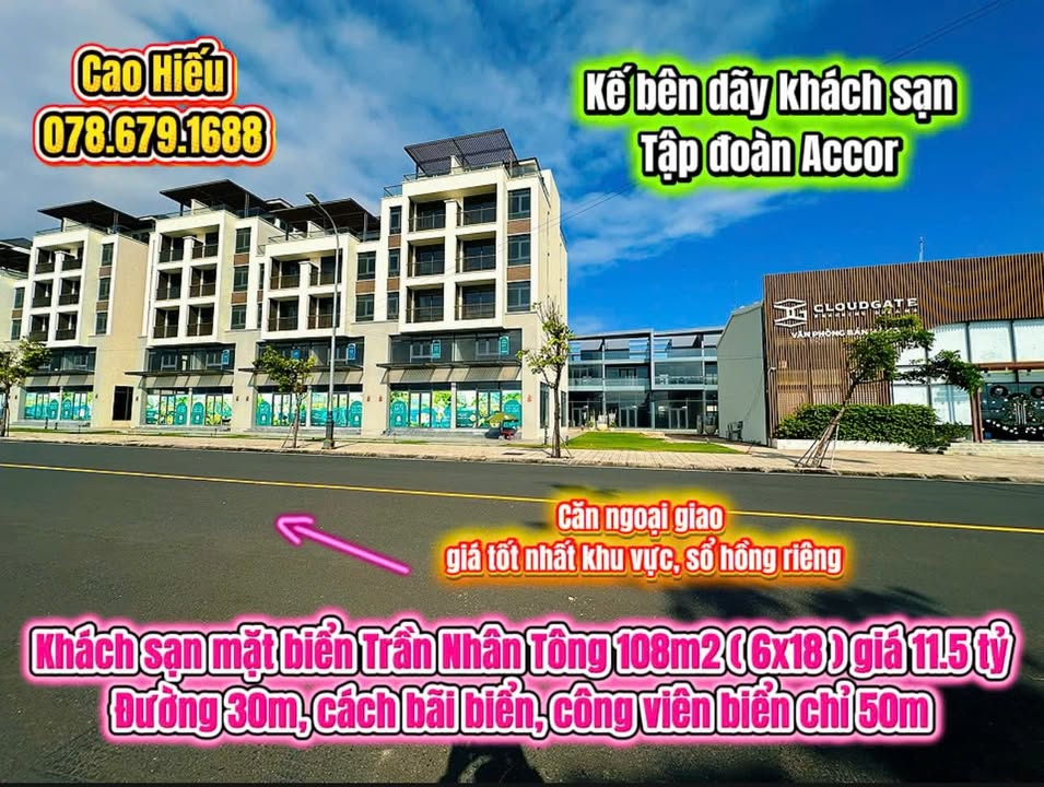 Khách sạn mặt biển L' Aurora Tuy Hòa 108m² giá 11.5 tỷ - Sổ hồng chính chủ, sang tên ngay!