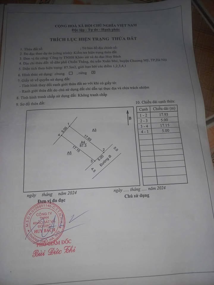 Đất nền 87m² khu Chiến Thắng Xuân Mai giá 1 tỷ - Vị trí đẹp, thuận tiện!