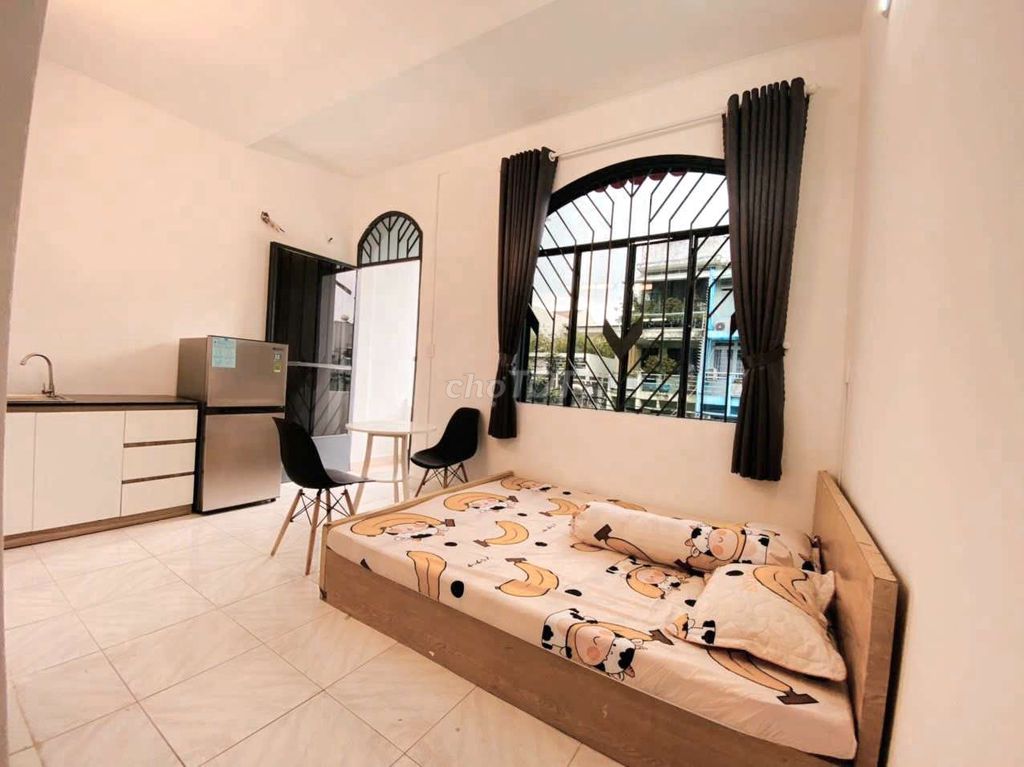 Phòng cho thuê ban công quận Bình Thạnh 30m² giá 4.7 triệu - Full nội thất cao cấp