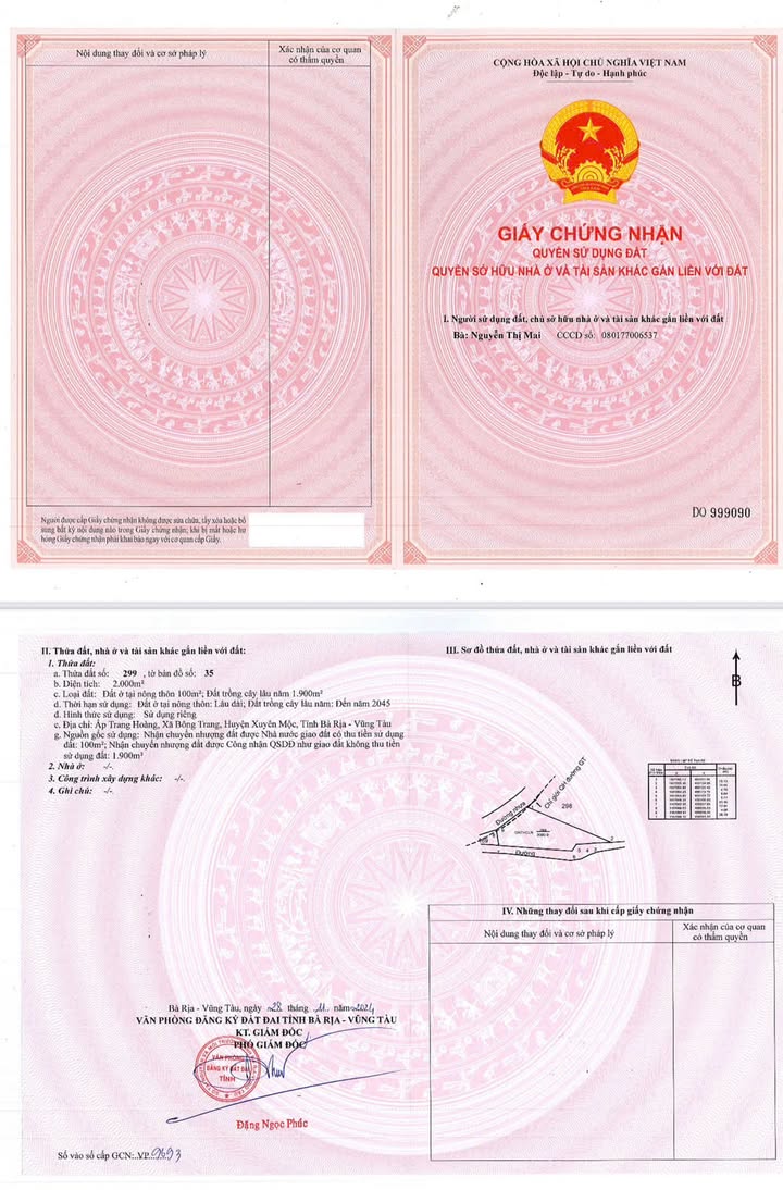 Đất vườn nhãn 2000m² tại Bông Trang, Xuyên Mộc - Giá chỉ 5.6 tỷ