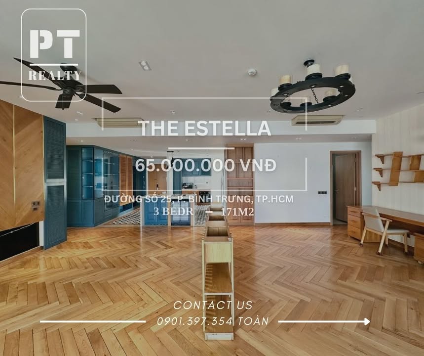 Căn hộ The Estella quận 2 171m² giá 65 triệu/tháng - Không gian sống cao cấp hoàn hảo!