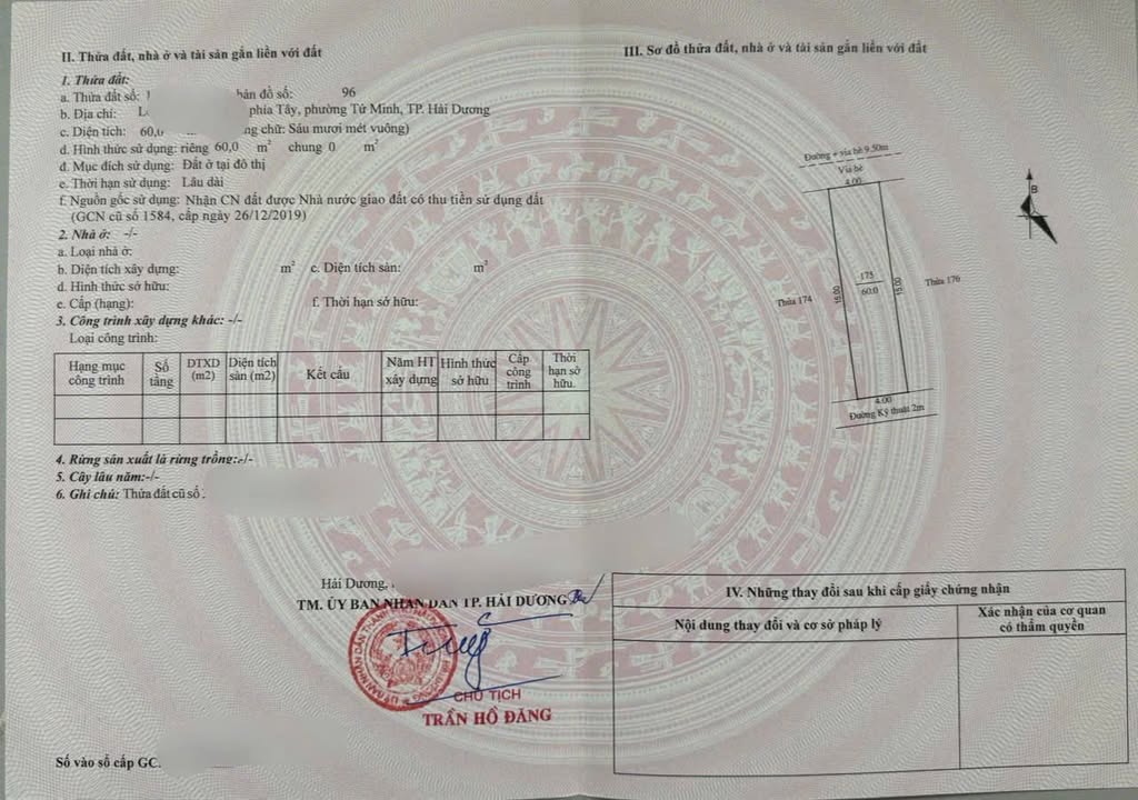 Lô Đất KĐT Thiên Phú Hải Dương 60m² giá 2 tỷ - Đầu tư sinh lời cao!