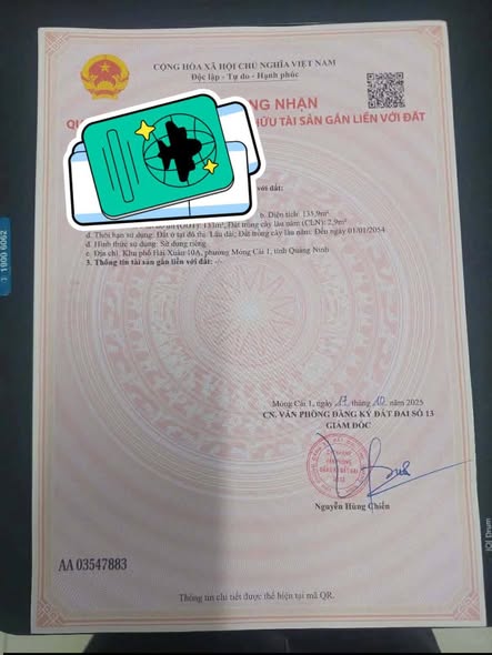 Đất thổ cư Thôn 10a Hải Xuân 135m² giá 1 tỷ - Đường ô tô vào thoải mái!