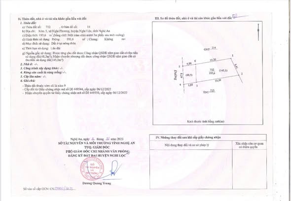 Đất Nền Nghi Lộc 193.6m² giá chỉ 8.5 triệu/m² - Cơ hội đầu tư tuyệt vời!