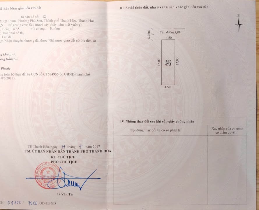 Đất nền Phú Sơn, Thanh Hóa 67.5m² - Vị trí đắc địa gần trường học!