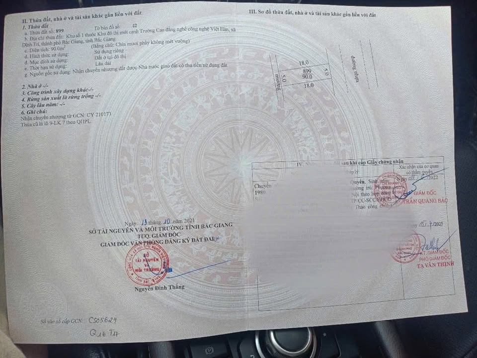 Đất nền khu đô thị Dĩnh Trì Bắc Giang 90m² - Đầu tư sinh lời hấp dẫn!