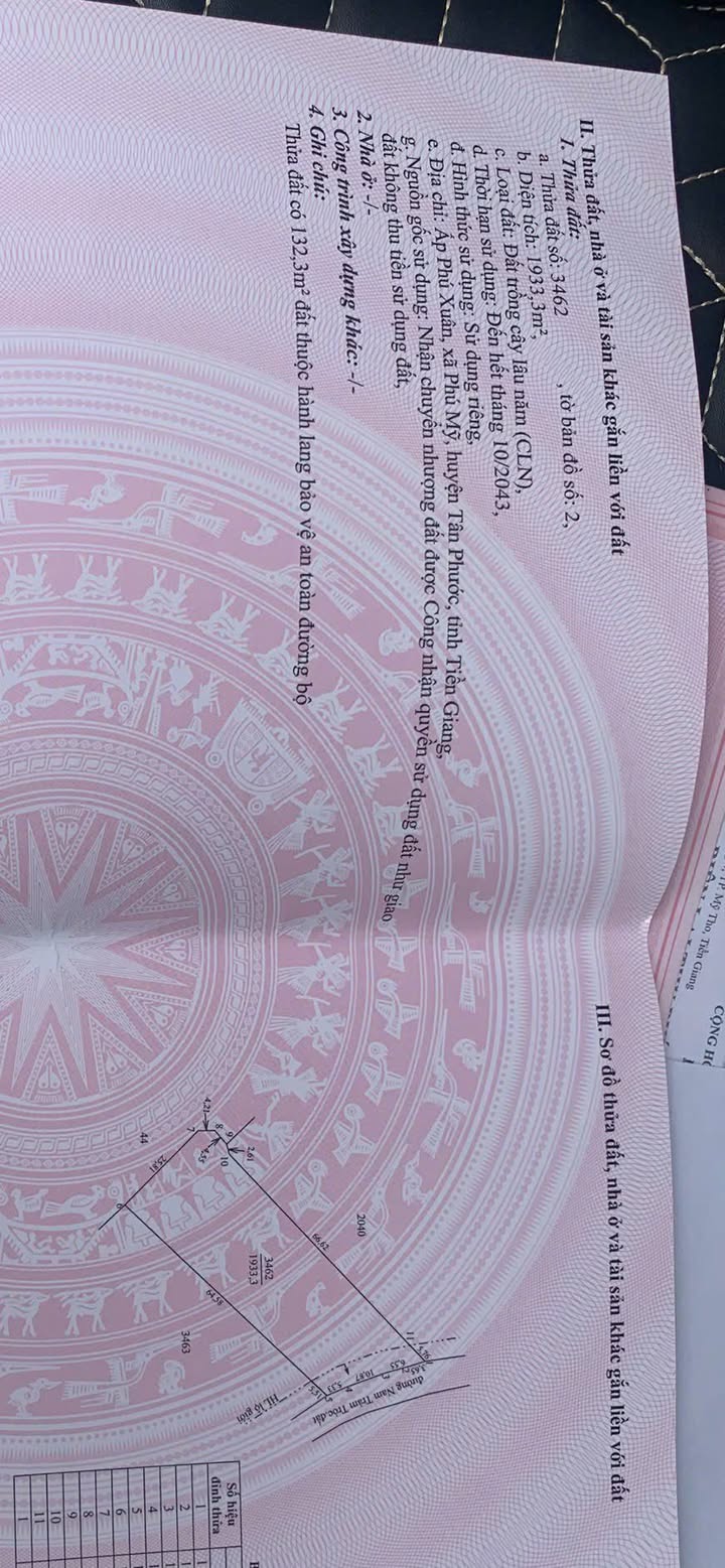 Đất nền Phú Mỹ, Tân Phước 1820m² giá 750 triệu - Cơ hội đầu tư tốt!