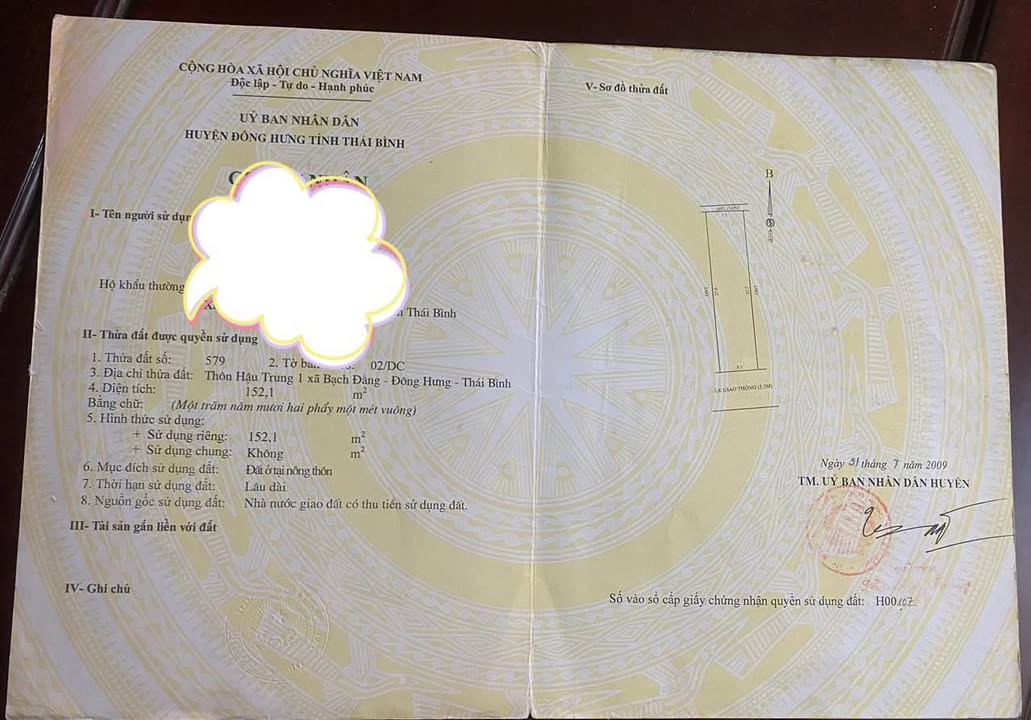 Đất nền Hồng Bạch Đông Hưng 152.1m² - Cơ hội đầu tư tuyệt vời!