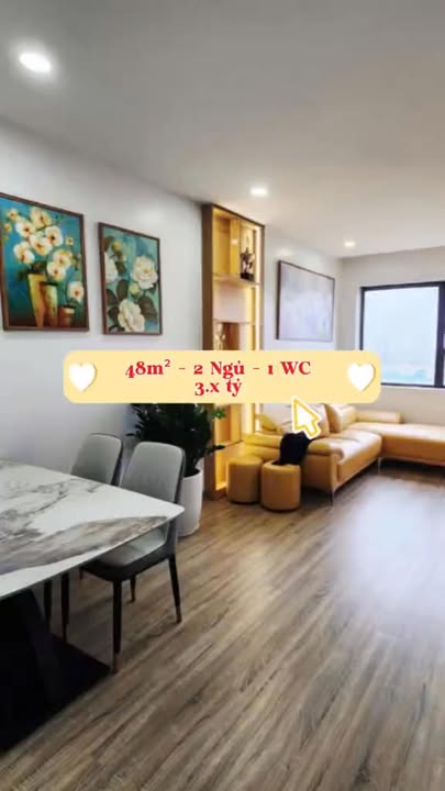 Căn hộ The Pride Hà Đông 48m² giá 3 tỷ - Full nội thất đẹp mắt!