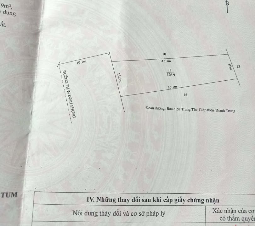 Đất nền mặt tiền đường Phan Đình Phùng, Đắk Cấm 526.9m² giá 4 tỷ - Cơ hội đầu tư tiềm năng!