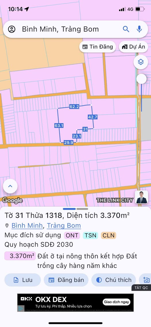 Đất thổ cư Trảng Bom 3.358m² giá chỉ 4.5 triệu/m² - Cơ hội đầu tư hiếm có!