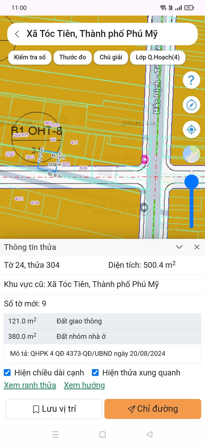 Đất nền Tóc Tiên, Phú Mỹ 500m² giá 950 triệu - Cơ hội đầu tư tuyệt vời!
