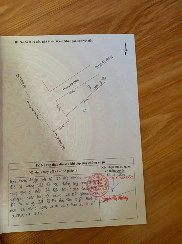 Đất thổ cư Đắk La 1525.56m² giá 3 tỷ - Đường 2 mặt tiền, đầu tư sinh lời!