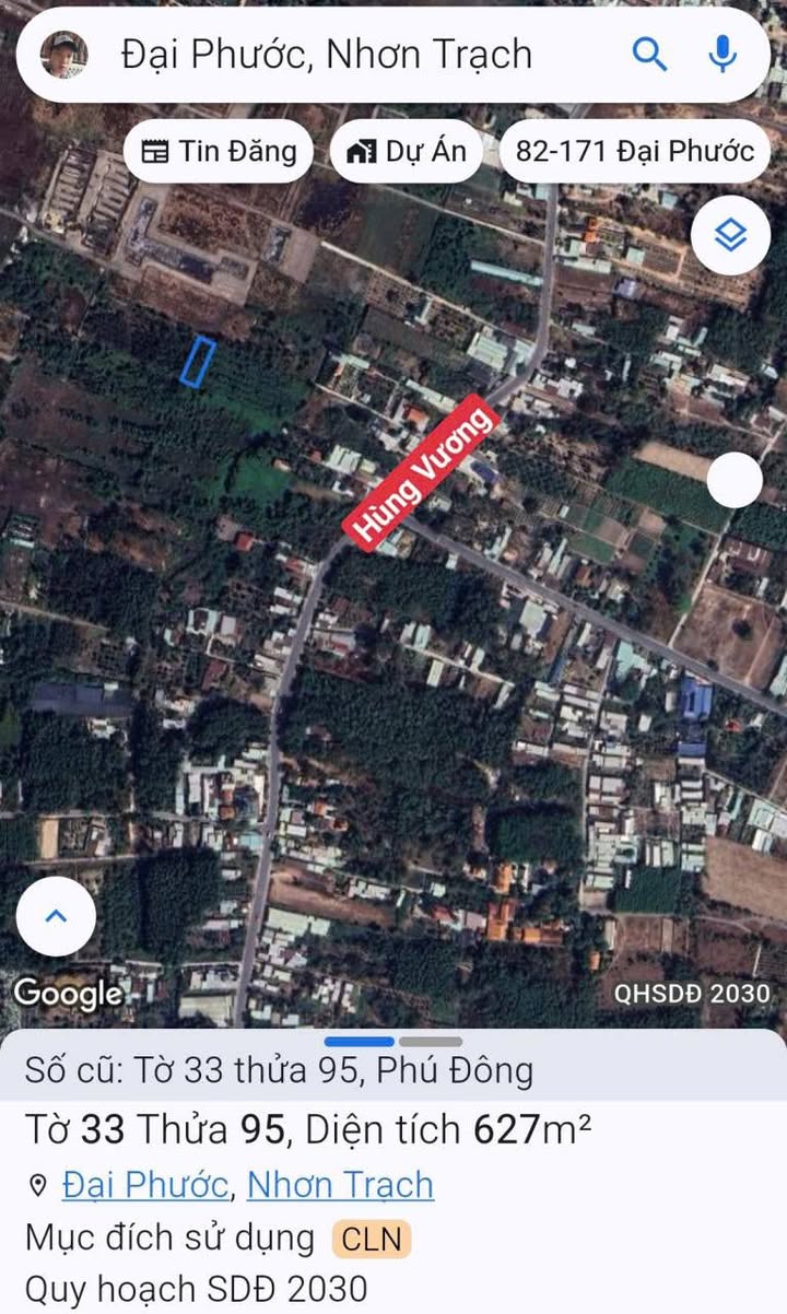 Đất thổ cư Nhơn Trạch 627m² giá 1.881 tỷ - Sổ đỏ chính chủ, vị trí tiềm năng!