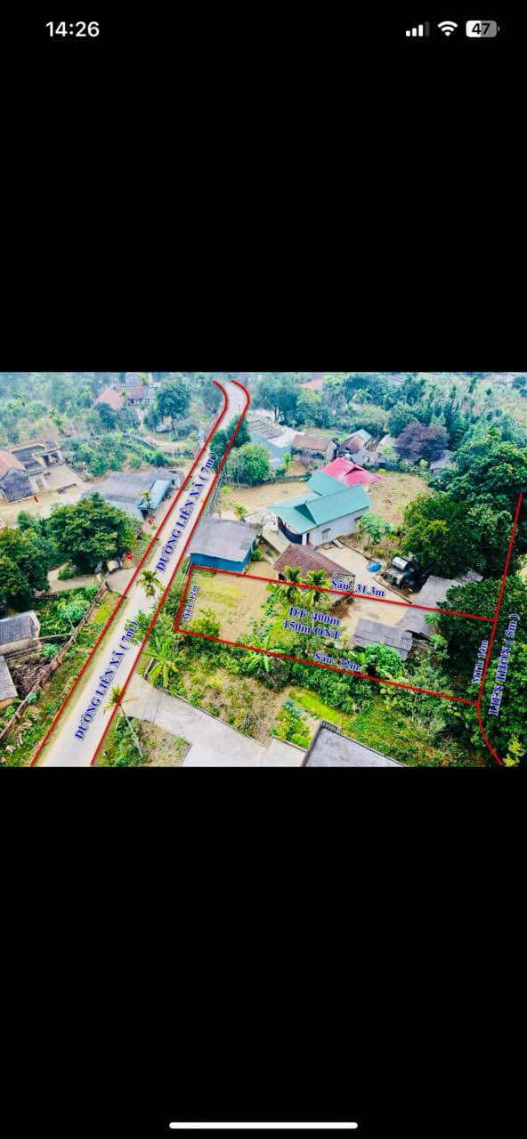 Đất nền Lương Sơn 409m² - Nở hậu, 2 mặt tiền, vị trí đắc địa cho kinh doanh