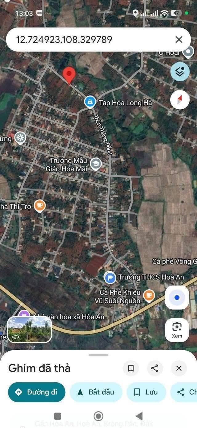 Đất nền Hòa An, Krông Pắc 650m² giá 1.5 tỷ - Cơ hội đầu tư hiếm có!