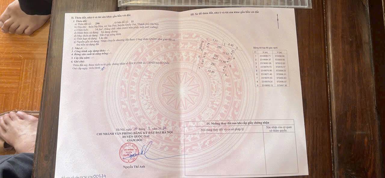 Đất nền Tân Phú, Quốc Oai 54m² giá đầu tư chỉ 5x triệu - Cơ hội không thể bỏ lỡ!