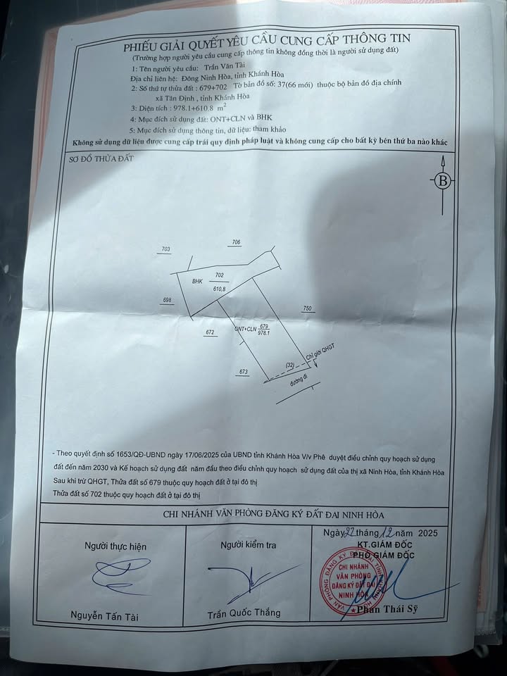 Đất Nền Ninh Xuân 1.600m² giá 4 tỷ - Cơ hội đầu tư không thể bỏ lỡ!