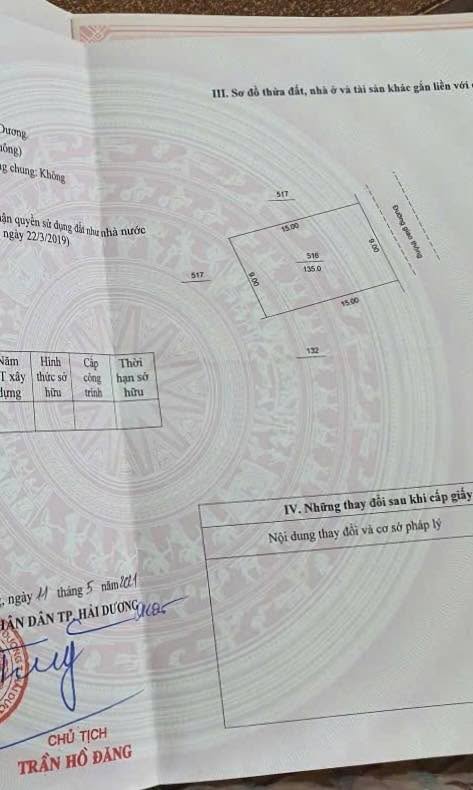 Đất thổ cư Thạch Khôi 135m² giá 2 tỷ - Cơ hội đầu tư tuyệt vời!