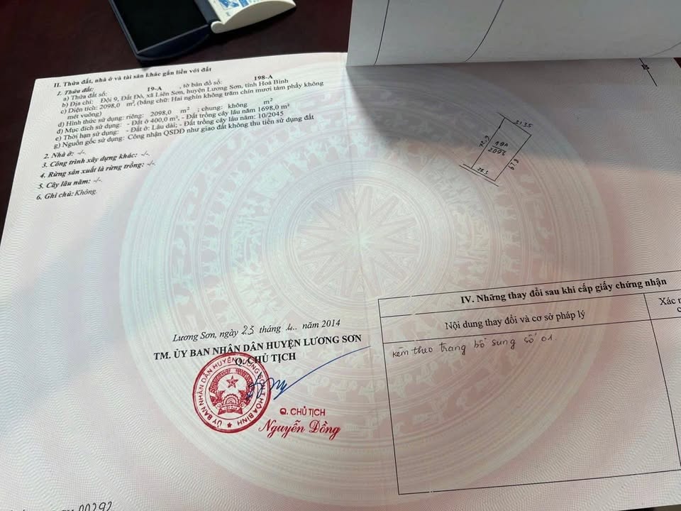 Đất nền Liên Sơn Lương Sơn 2.098m² giá 3 tỷ - Tiềm năng đầu tư lớn!