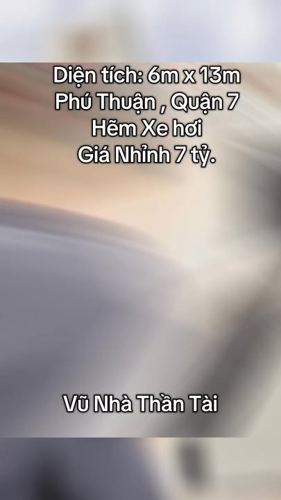 Nhà hẻm xe hơi Phú Thuận Quận 7 78m² - Nhà mới xây đầy đủ nội thất