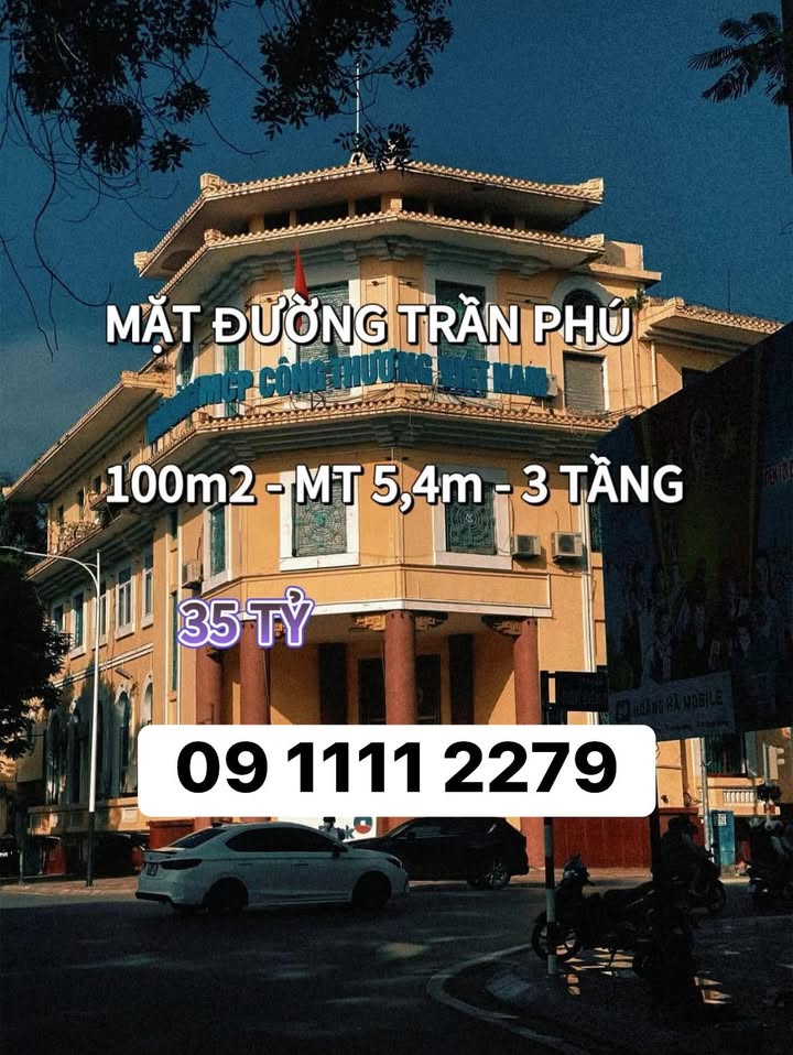 Nhà mặt đường Trần Phú Hải Phòng 100m² giá 35 tỷ - Dòng tiền thuê ổn định!