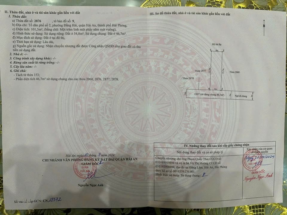 Lô đất Đằng Hải, Hải Phòng 55m² giá 2.55 tỷ - Ngõ ô tô đỗ cửa!