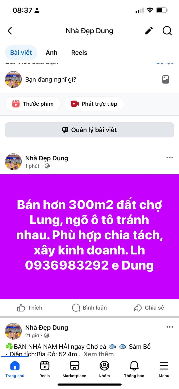 Đất nền Chợ Lũng, Đằng Hải 300m² - Ô tô tránh nhau, phù hợp kinh doanh!