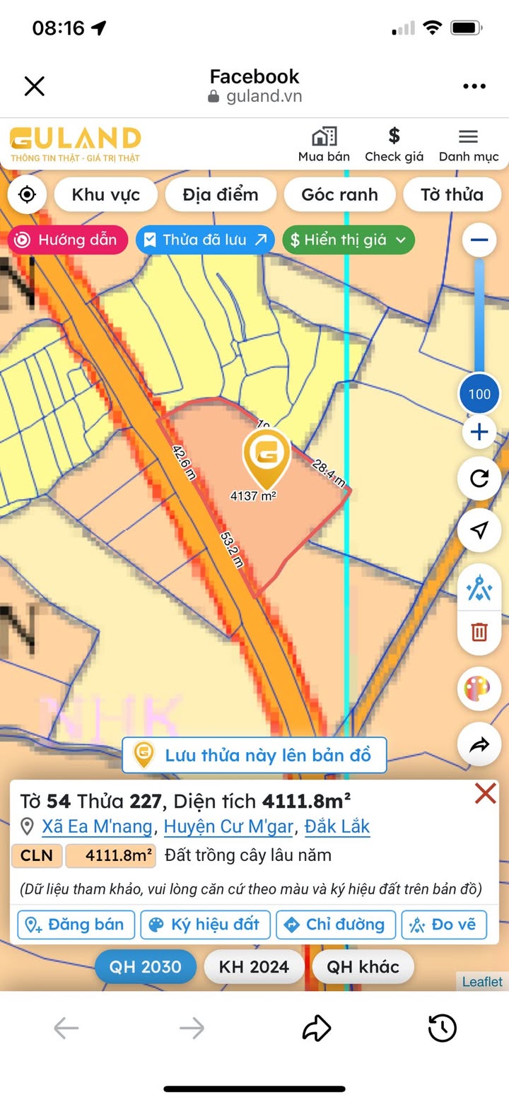 Đất nền Cư M'gar Đắk Lắk 14,400m² giá thỏa thuận - Mặt tiền đường nhựa rộng rãi!