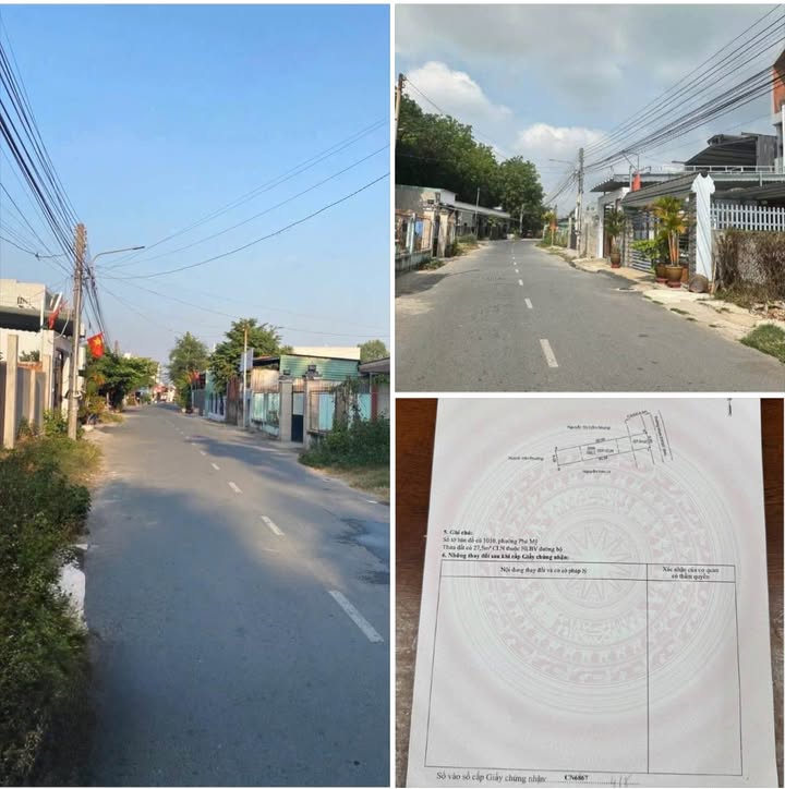 Đất thổ cư đường DX27, phường Phú Mỹ, 5.3m² giá chỉ 3.39 tỷ - Sổ hồng chính chủ!