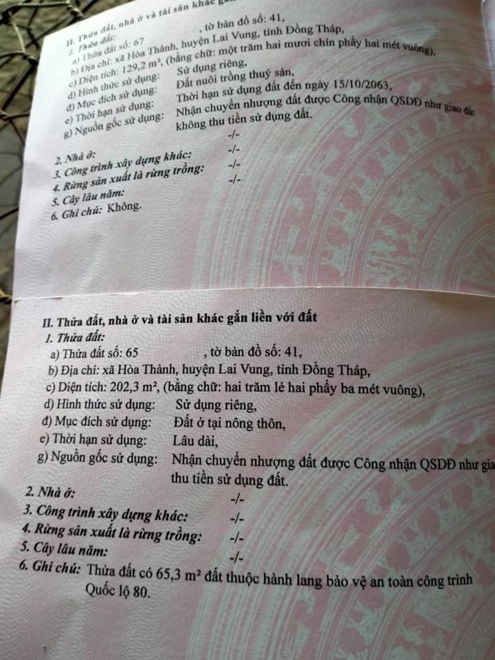 Đất nền mặt tiền Quốc lộ 80, xã Hòa Thành, 350m² giá 1 tỷ - Cơ hội đầu tư hấp dẫn!