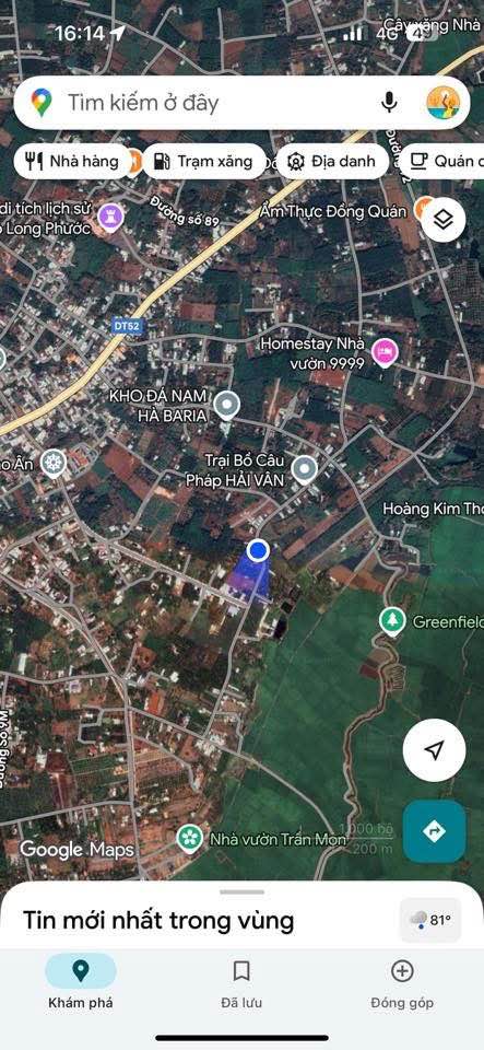 Đất thổ cư mặt tiền nhựa Long Phước Bà Rịa 720m² giá 3.2 tỷ - Đầu tư sinh lời ngay!