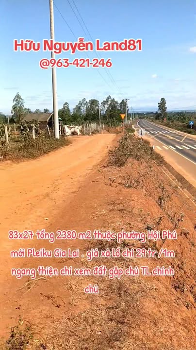 Đất nền chính chủ Hội Phú Pleiku 2380m² giá 70.26 tỷ - Cơ hội đầu tư hiếm có!