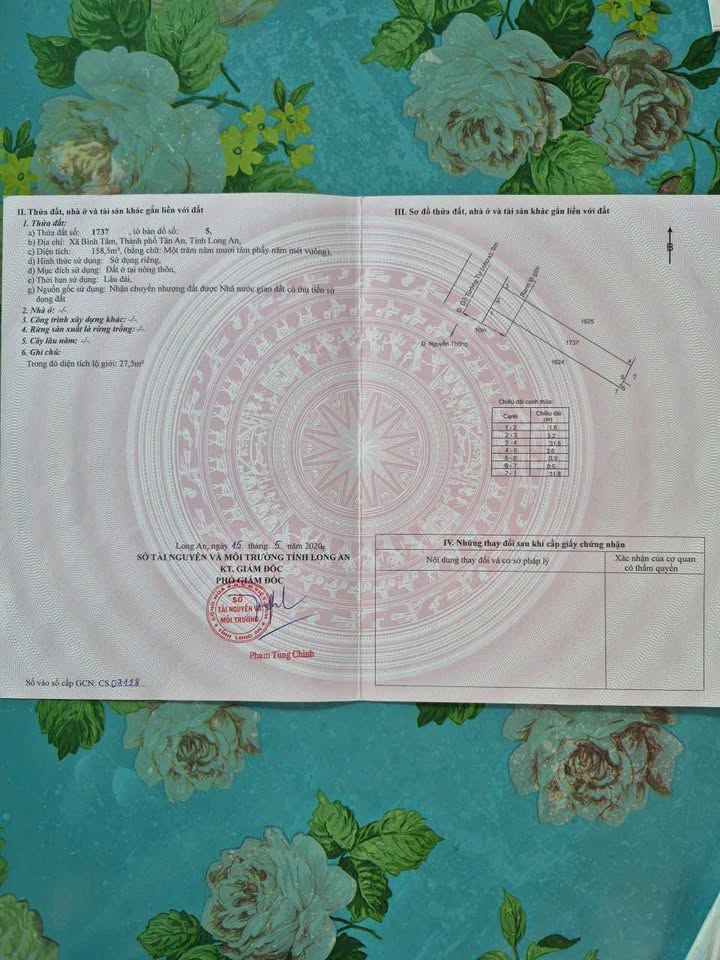 Đất nền Bình Tâm Tân An 155m² giá 1.5 tỷ - Cơ hội đầu tư tuyệt vời!