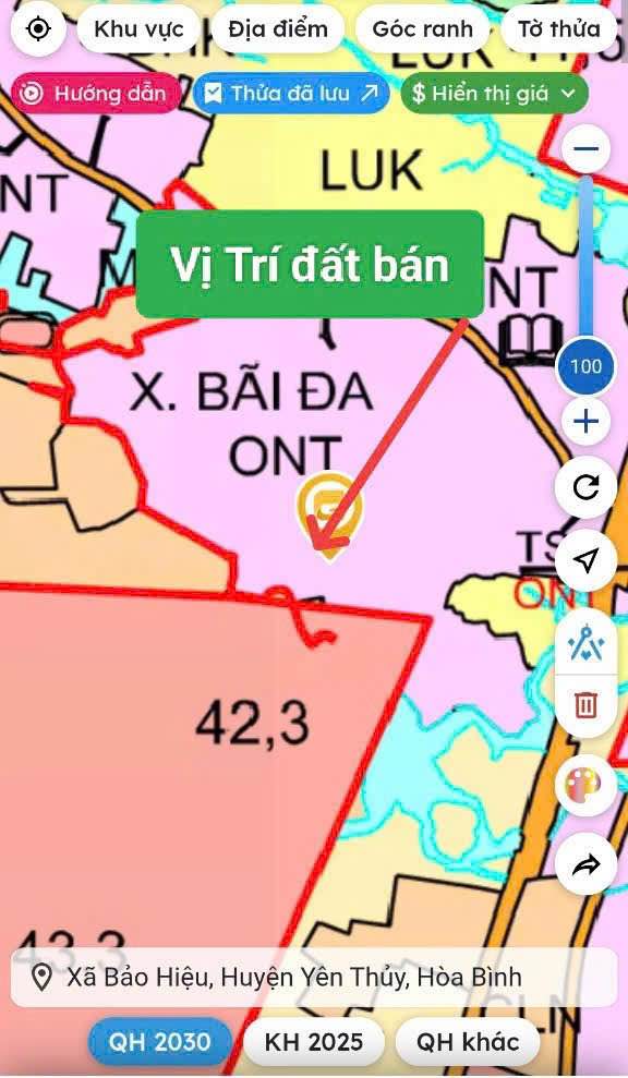 Đất thổ cư 119m² xã Bảo Hiệu, Yên Thủy - Giá đầu tư chỉ 300 triệu!