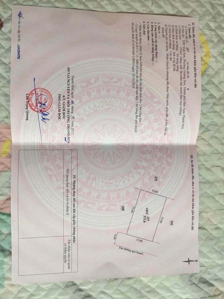 Đất Biệt Thự Khu Đô Thị Sinh Thái Sầm Sơn 375m² giá chỉ 22 triệu - Pháp lý rõ ràng!