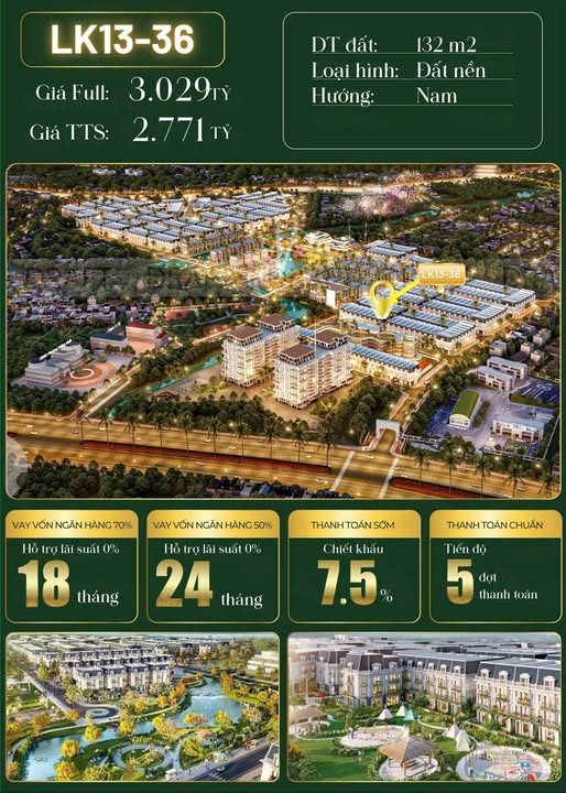 Townhouse Aqua Garden Hòa Bình 132m² giá 2.999 tỷ - Đầu tư sinh lời bền vững!