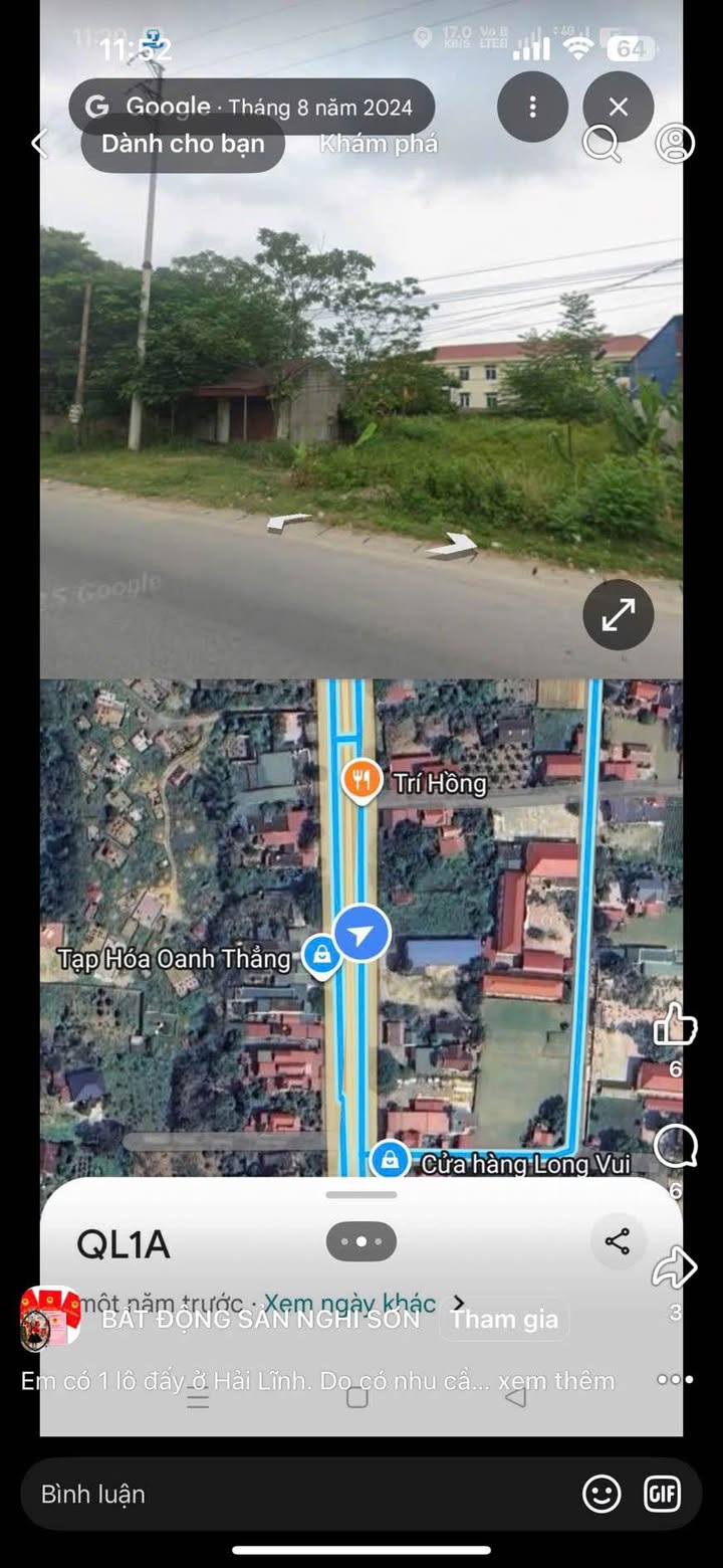 Đất nền Phú Tây, Hải Lĩnh, Nghi Sơn 164m² giá 1 tỷ - Sổ đỏ chính chủ!