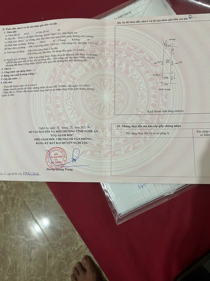 Đất nền Nghi Phương 284m² giá 3.5 tỷ - Mặt đường Quốc lộ 48E, kinh doanh thuận lợi!