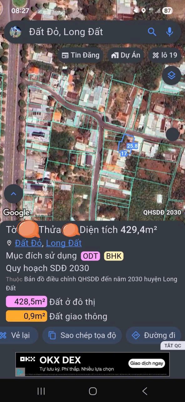 Đất nền Thị trấn Đất Đỏ 375m² giá 2.95 tỷ - Đầu tư sinh lời ngay!