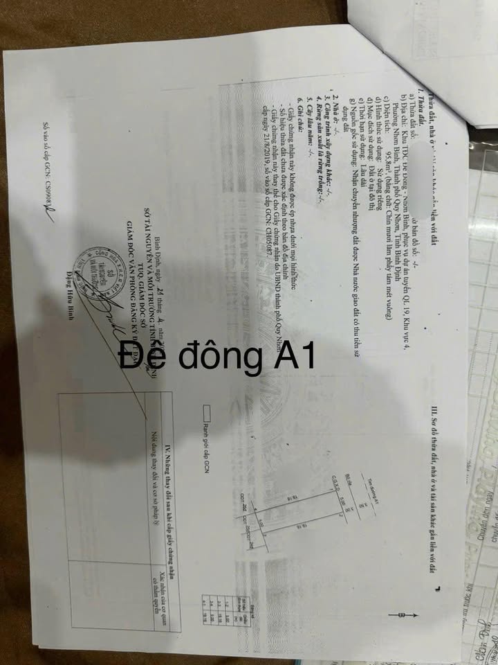 Đất mặt tiền đường A1, Nhơn Bình, Quy Nhơn 95m² giá 3.55 tỷ - Sổ đỏ chính chủ!