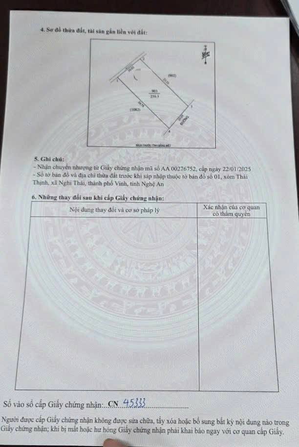 Đất nền Nghi Thái 239m² giá chỉ từ 20 triệu/m² - Kinh doanh sầm uất!