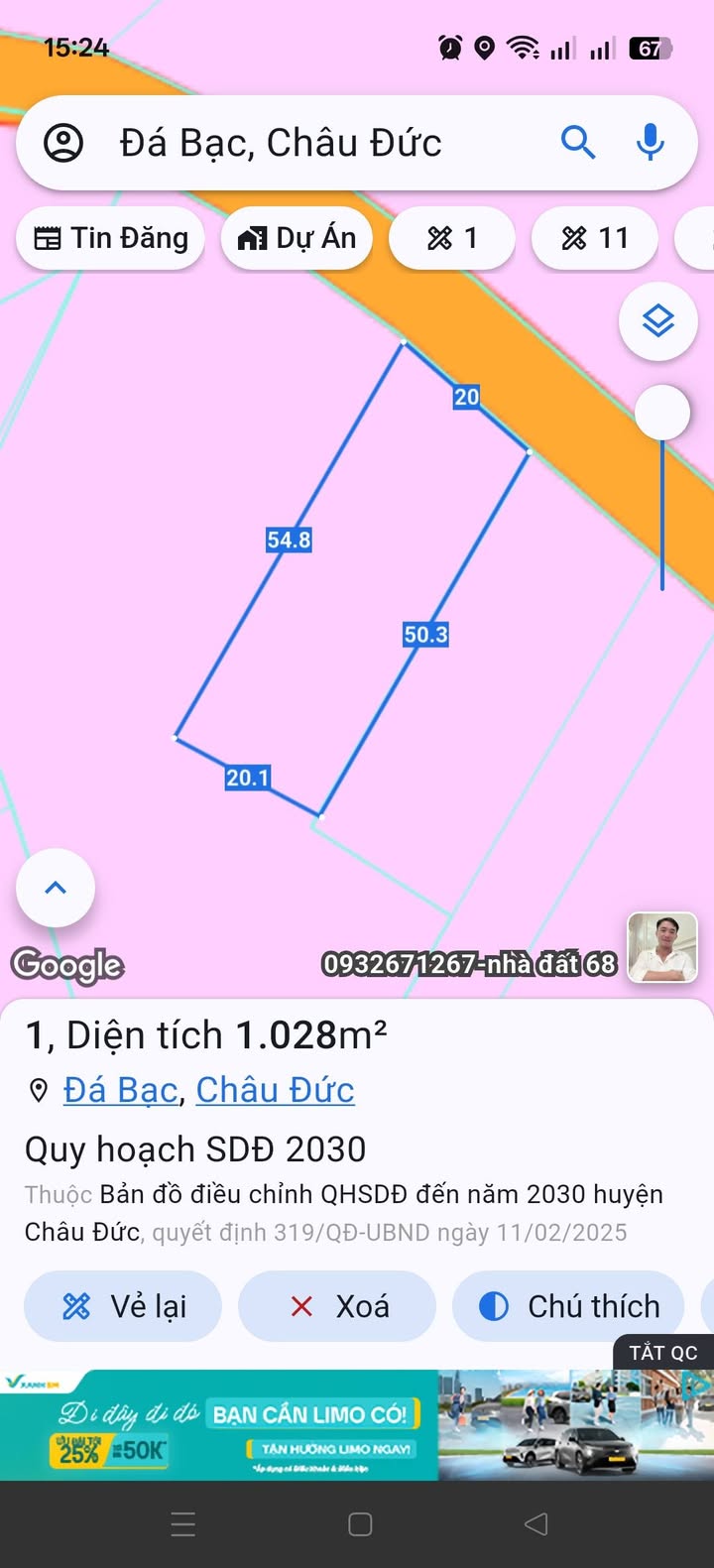 Đất nền 1000m² xã Nghĩa Thành Châu Đức - Giá chỉ 2.2 tỷ, cơ hội đầu tư lý tưởng!