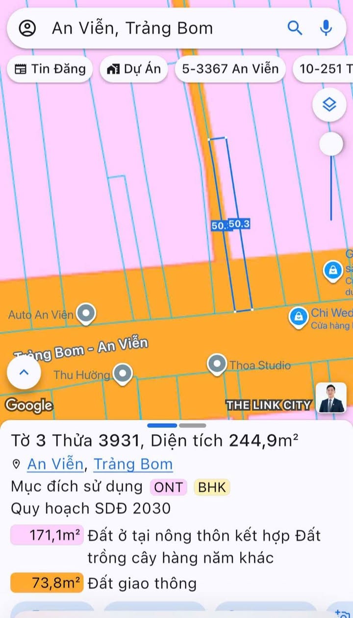 Đất nền 250m² đường Phùng Hưng, Trảng Bom, giá chỉ 3 tỷ - Cơ hội đầu tư tuyệt vời!