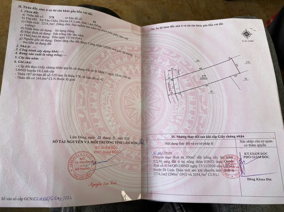 Đất Tân Châu, Di Linh 1980m² giá 5.9 tỷ - Cơ hội đầu tư hấp dẫn!