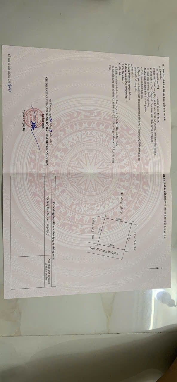 Nhà riêng An Dương Hải Phòng 61m² giá 1.2 tỷ - Ngõ nông ô tô vào tận nhà!