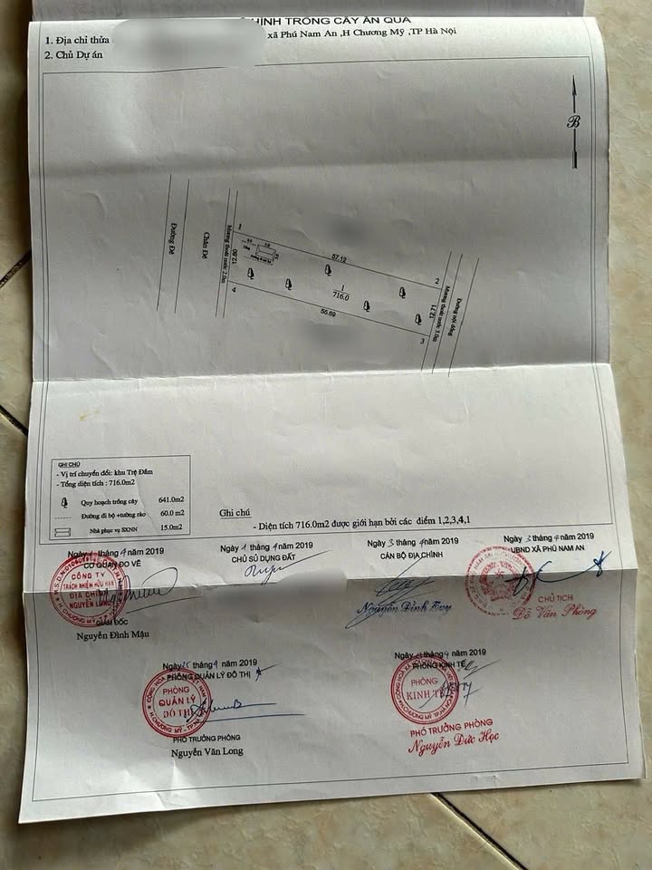 Đất nền 716m² tại Hòa Phú, Chương Mỹ, Hà Nội - Giá chỉ 1 tỷ VND, pháp lý rõ ràng!